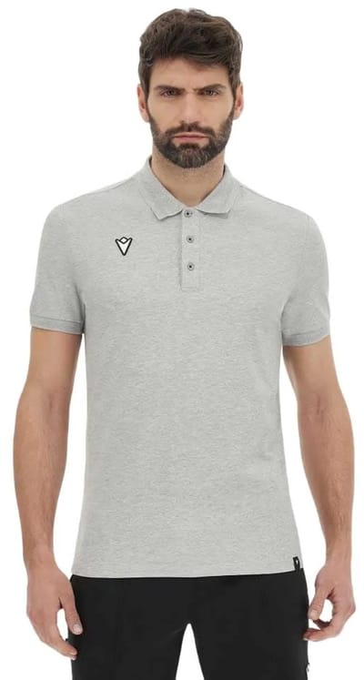 Macron Lindos Korte Mouw Poloshirt Grijs M Man