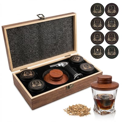 Deluqse Cocktail Smoker Set – 8 Aroma’s – 12-delig – Geschenkset