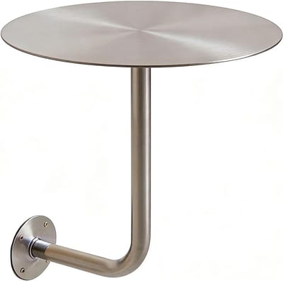 Wandmontage Tafel - Bijzettafel Zwevend - Ruimtebesparend Werken - Roestvrij Staal - 35cm - Zilver