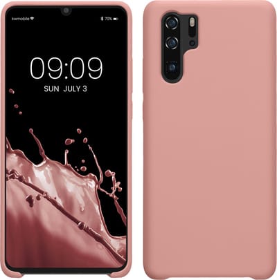 kwmobile telefoonhoesje geschikt voor Huawei P30 Pro - Hoesje met siliconen coating - Smartphone case in vintage roze