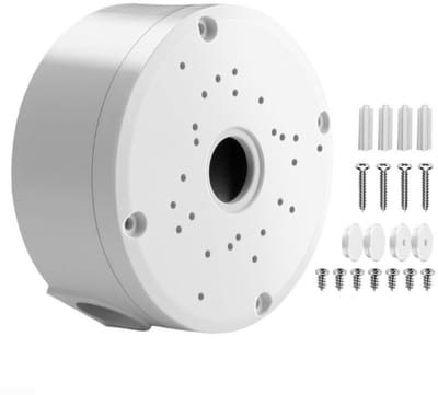 Camera Aansluitdozen - Waterdichte Behuizing - Kabelbeheer Buiten - ABS Materiaal - 4 Stuks - Wit Zwart