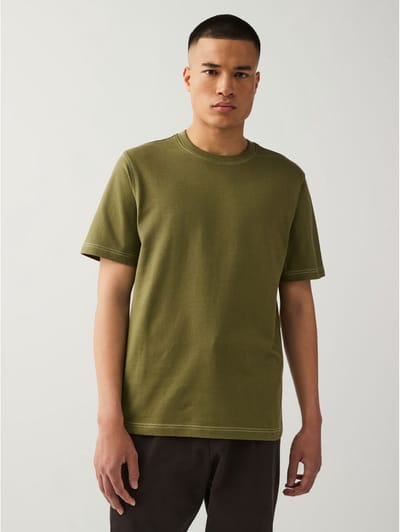 Next - Heren - Normale Pasvorm - Zwaar T-shirt - Groen