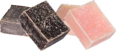 Ideas4seasons Amberblokjes/geurblokjes - roos en musk - 6x stuks - huisparfum