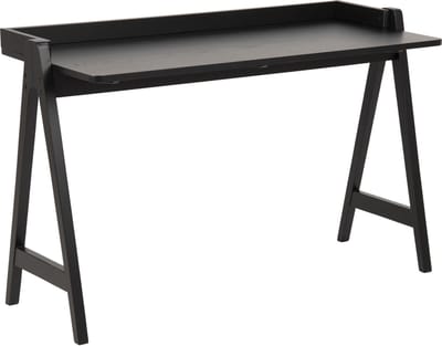 Bureau Milau 127cm - zwart - Actona - Bureautafels - Zwart - Hout - Bureautafels -
