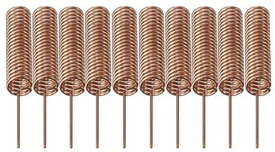 Antenne Set - Spiraalonderdeel - Draadloze Communicatie - 433MHz Frequentie - 10 Stuks - Zilverkleurig