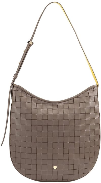 DuDu Sylvie Schoudertas Leer 36.5 cm - Dames - taupe