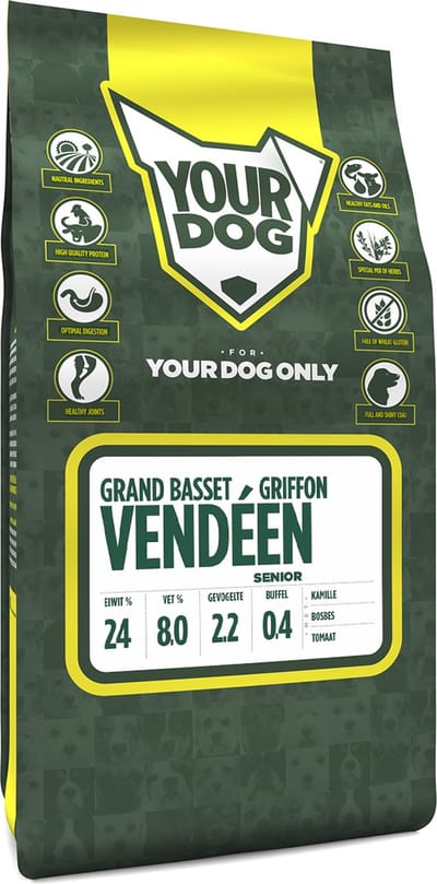 Yourdog Grand basset griffon vendéen Rasspecifiek Senior Hondenvoer 6kg | Hondenbrokken