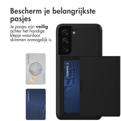 imoshion Hoesje met Pasjeshouder - Geschikt voor Samsung Galaxy S21 - Zwart