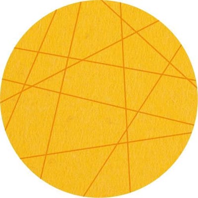 Lijnen vilt onderzetter Rond - Geel - 6 stuks - Ø 10 cm - Tafeldecoratie - Glas onderzetter - Cadeau - Woondecoratie - Woonkamer - Tafelbescherming - Onderzetters Voor Glazen - Keukenbenodigdheden - Woonaccessoires - Tafelaccessoires