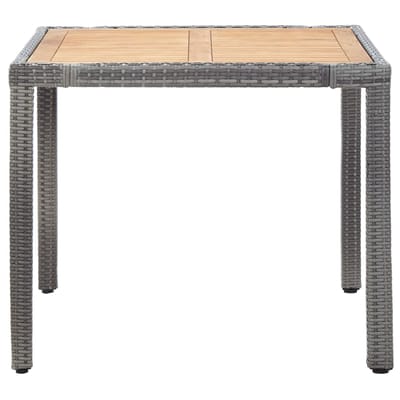 vidaXL - 5-delige - Tuinset - met - kussens - poly - rattan - grijs