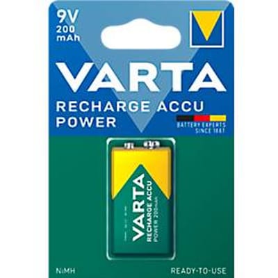 Varta RECH.AC.Power 9V200mAh BLI1 Oplaadbare 9V batterij (blok) NiMH 8.4 V 200 mAh 1 stuk(s)
