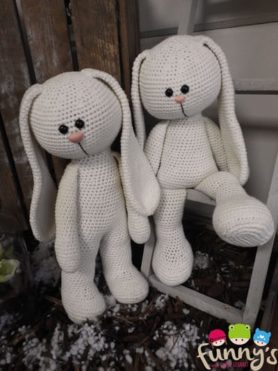 Haakpakket XXL Funny Bunny Basic ivoor (staand of zittend)