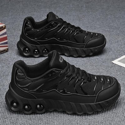 Casual Herenschoenen Trainer Race Ademende Schoenen Mode Loafers Hardloopschoenen voor Lichtgewicht Veerkracht Buitenschoenen 44 zwart