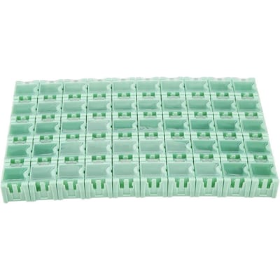Boîte Contenant Verte SMT SMD 50 Pièces Boîtier de Rangement Mini pour Composants Électroniques white