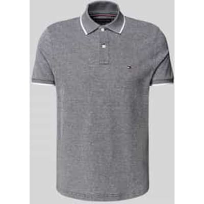 Regular fit poloshirt van een mix van katoen en linnen