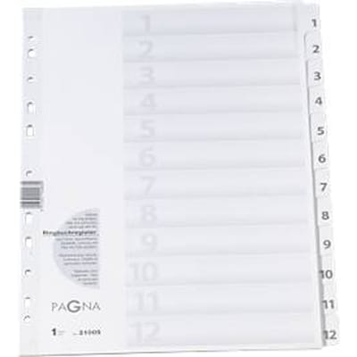 Pagna 31005-08 register A4, 12-delig, 1-12, wit
