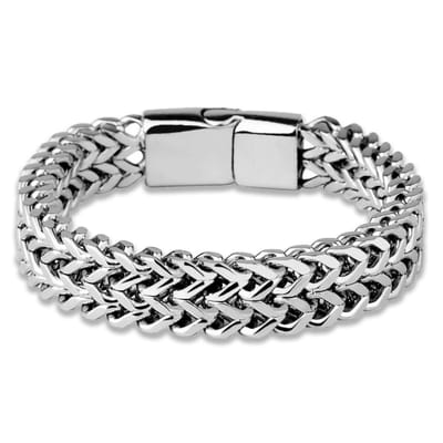 Victorious Zilveren Armband Heren – Dunne Armband met Magnetische Schuifsluiting – Zilver – 23.5cm
