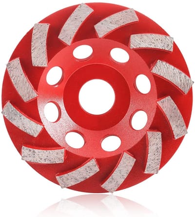 Diamant slijppan - Pot slijpschijf - Beton Slijpen - Turbo segment design - 115 mm - Rood
