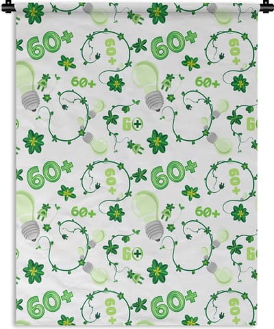 Wandkleed - Wanddoek - Lampen - Planten - Patronen - 150x200 cm - Wandtapijt