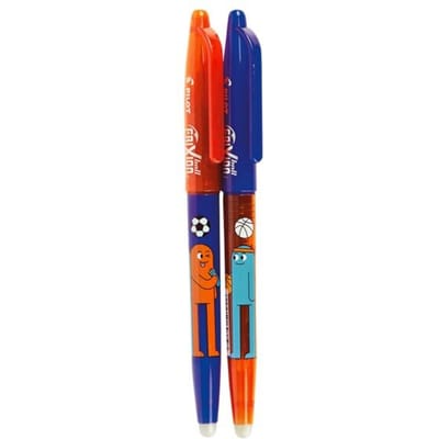 PILOT gelroller FRIXION BALL 07 Friends Team sports, blauw, 0,35 mm, 2 stuks