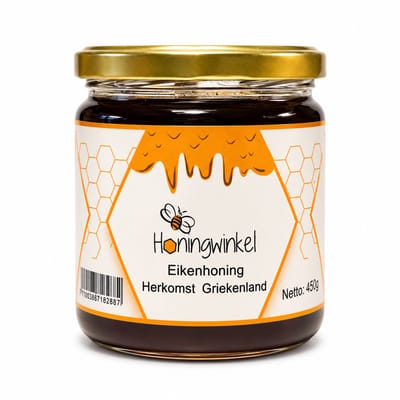 Eikenhoning 450g Griekenland Honingwinkel (vloeibaar)