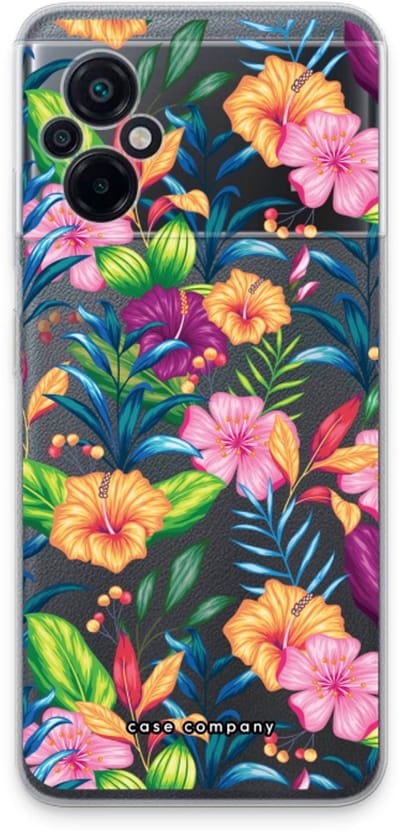 Case Company® - Hoesje geschikt voor Xiaomi Poco M5 hoesje - Tropisch 2 - Soft Cover Telefoonhoesje - Bescherming aan alle Kanten en Schermrand