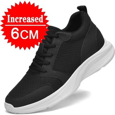 Heren Verhogende Schoenen Hoogte Verhogende Sneakers Schoenen voor Heren 10cm Sport Casual Schoenen Onzichtbare Binnen Verhogende Schoenen voor Heren 8cm 41 black