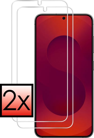 Screenprotector - 2 Stuks - Geschikt voor Samsung Galaxy S25 - Extra Sterk - Beschermglas - Gehard Glas - Tempered Glass - Screen Protector - Bescherm Cover