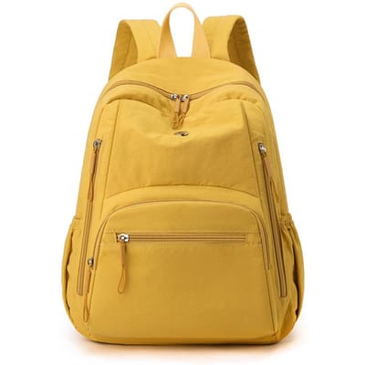 Lichtgewicht Waterdichte Nylon Studenten Schooltas Trendy Vrije Tijd Grote Capaciteit Eenvoudige Rugzak Middelbare School Campus Rugzak One Size