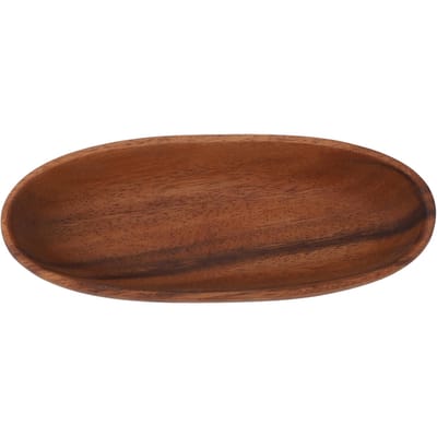 Saladier en Bois Multifonction Grande Capacité Forme Bateau en Bois pour Nourriture Pain Fruits Encas Dessert 22x8.5x4.5cm L