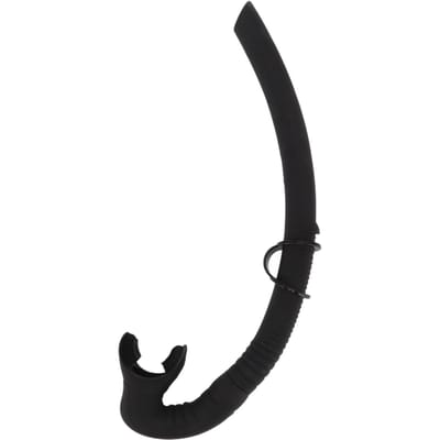 Tube respiratoire de plongée avec embout buccal souple et pliable en silicone pour plongée en apnée et chasse sous-marine noir