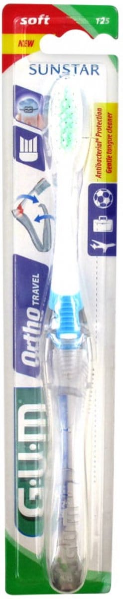 GUM Orthodontische Reisborstel 125 (Kleur : Blauw)
