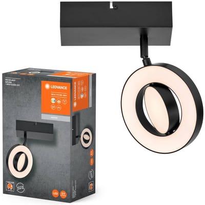 LEDVANCE DECOR SPOT SATURN, 11W, 215lm, zwart, spot, verstelbare koppen, veelzijdig gebruik, interieurspot, kleurtemperatuurregeling met 3 niveaus, hoogwaardige behuizing