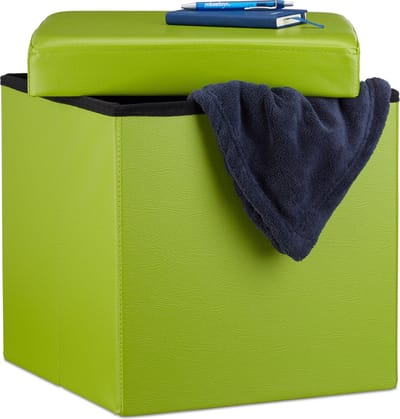 Poef met opbergruimte - 40 liter - groen