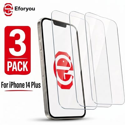 Geschikt voor iPhone 14 Plus - 3 stuks - Screenprotector Tempered Glass - Case Friendly - 9H Hardheid - Inclusief Schoonmaakkit