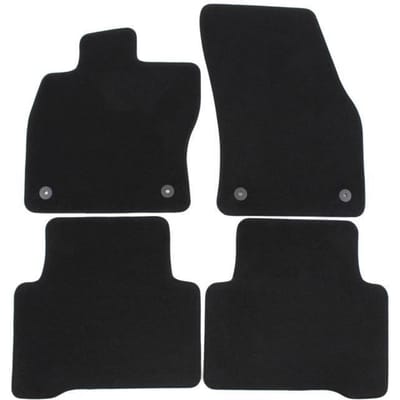 Tapis de sol - VW - Touran - Noir - 4 pièces - Antidérapant et imperméable