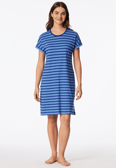 Slaapshirt korte mouw strepen royal - Casual Essentials 38
