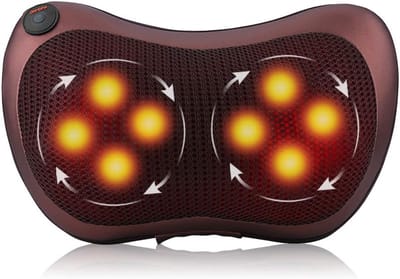 12V Auto 8 Kneedrollen Verwarming Nek Schouder Rugmassage Kussen Shiatsu - Massagekussen - Auto-accessoires