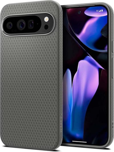 Spigen Liquid Air Hoesje Geschikt voor Google Pixel 9 Pro XL - Back Cover Flexibel TPU Grijs