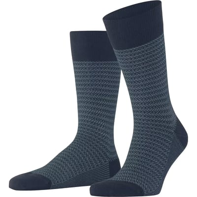 FALKE Family Special Edition eenkleurig katoen sokken heren blauw - maat 39-42