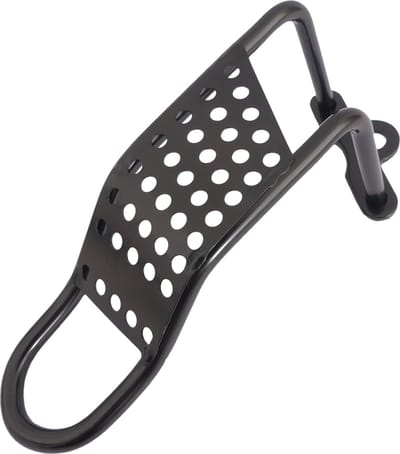 Derailleurbeschermer Mirage - lang model met raster - zwart