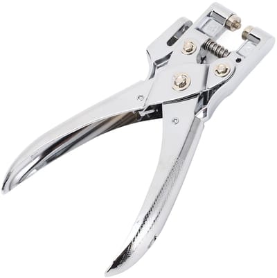 Dailygoods- Gaatjesmaker 30 Vellen Capaciteit - 5mm Gaatjesmaker Papier - Verstelbare Diepte - Metalen Constructie - Antislip Handvat - Duurzaam Ontwerp - Papierperforator