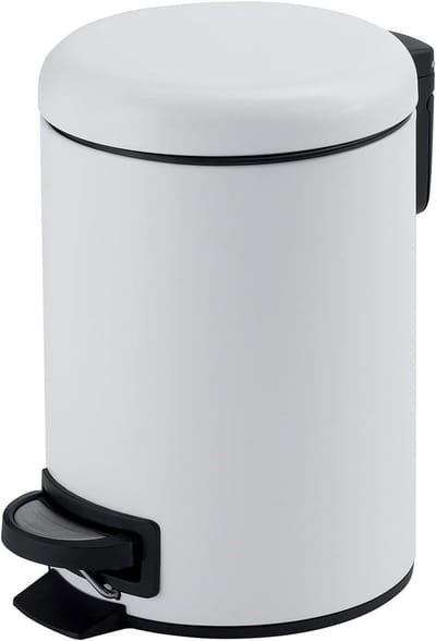 Prullenbak Grande - Afvalbak - Badkamer Opruimen - Soft-Close Sluiting - 5 Liter - Wit