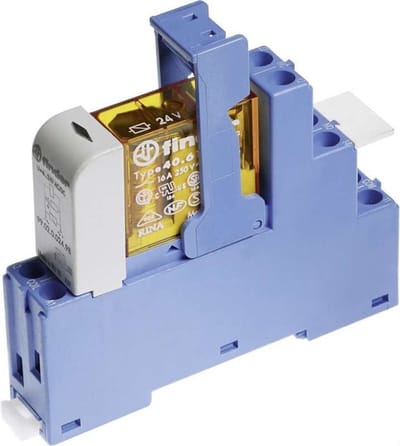 Finder 48.52.8.024.0060 Relaismodule Nominale spanning: 24 V/AC Schakelstroom (max.): 8 A 2x wisselcontact 1 stuk(s)