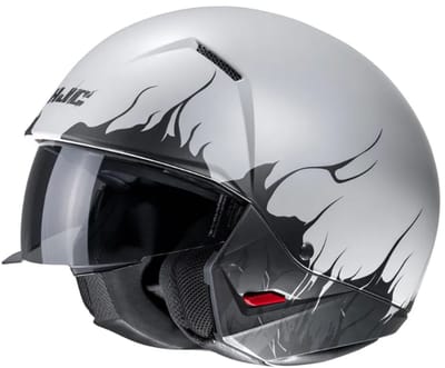 Hjc I20 Scraw White Black Mc10Sf Open Face Helmet - Helm