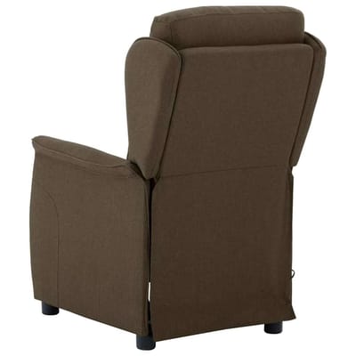 vidaXL Massagestoel met kussen Bruin 93.5 x 67.5 x 101.5 cm Stof