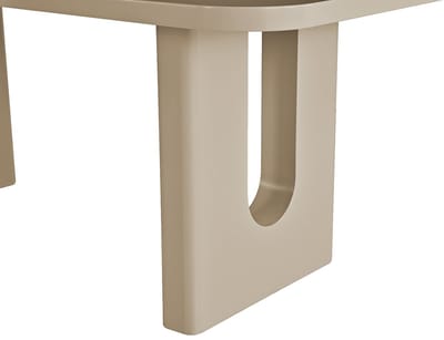 Vente-unique Eettafel voor 8 personen van MDF - Taupe - NAKONI