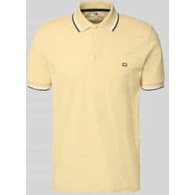 regular fit poloshirt met contrasterende strepen
