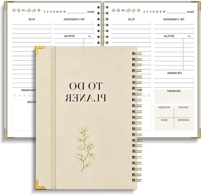 Ongeplande A5 Daily Planner - 120 Dagen Takenlijst en Notities, Spiral Hardcover, Ideaal voor Kantoor en School, Organiseer je Dag en Week