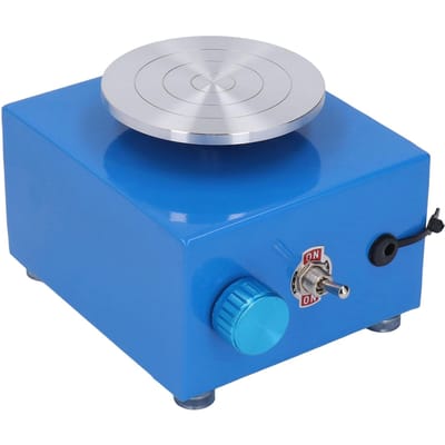 Mini tour de potier bleu, petite machine pédagogique pour l'enseignement de la poterie, pour l'artisanat, le moulage, les cadeaux AU Plug